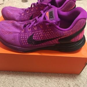 Nike lunar glide! Purple and orange! SIZE 9.5